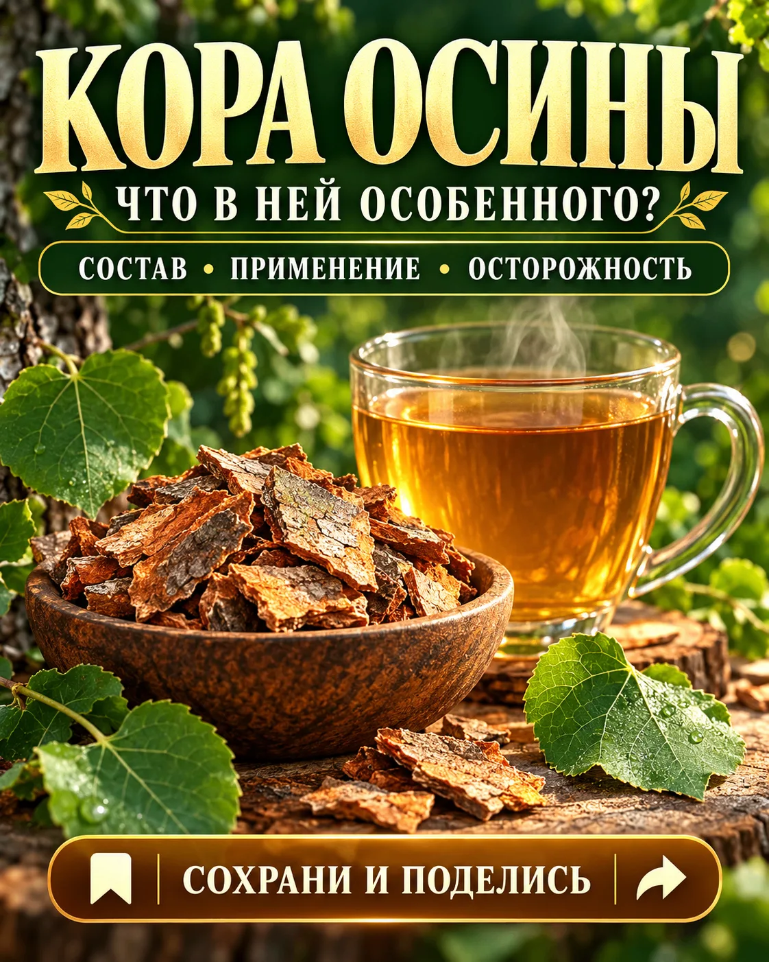 🌿 Кора осины: древний аптечный помощник, который работает до сих пор