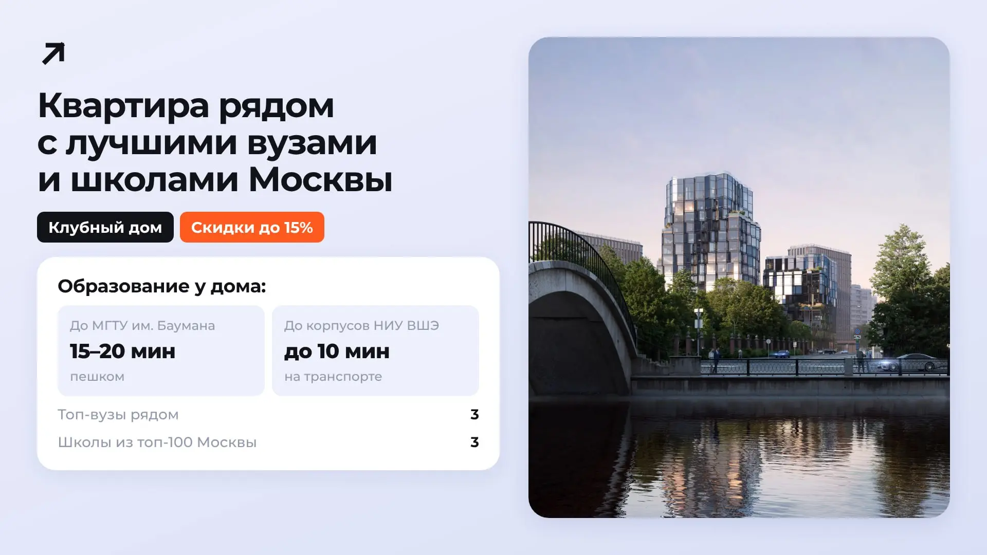 ЖК для семей со студентами и школьниками 🎓
