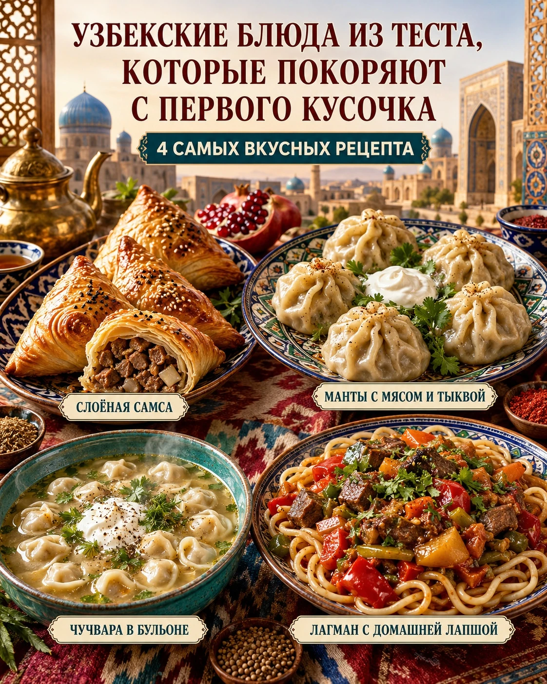 🇺🇿 УЗБЕКИСТАН НА ВКУС: ЛЮБИМЫЕ БЛЮДА ИЗ ТЕСТА