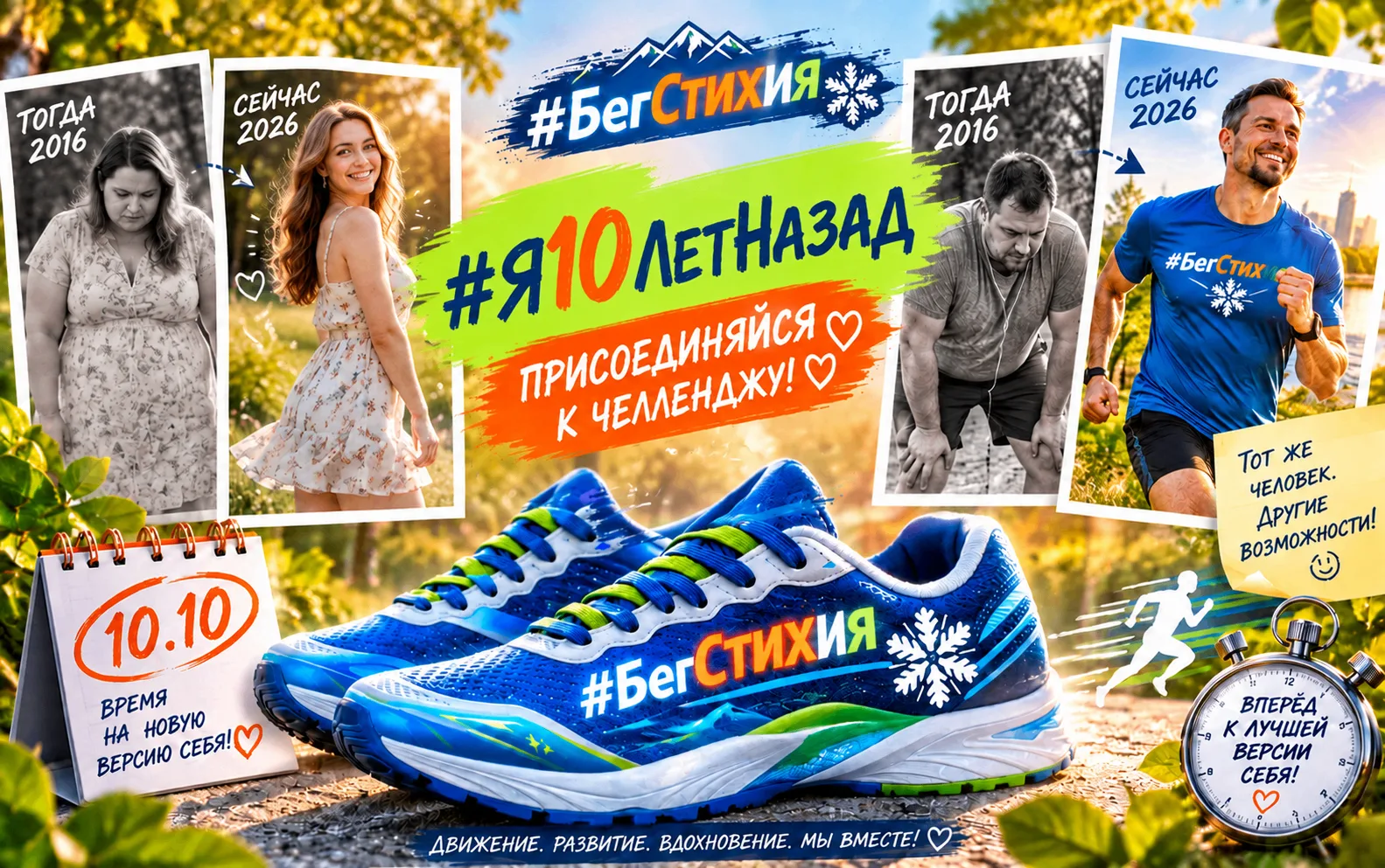 🎉 Сегодня, 10.10, запускаем челлендж "Я — 10 лет назад"!