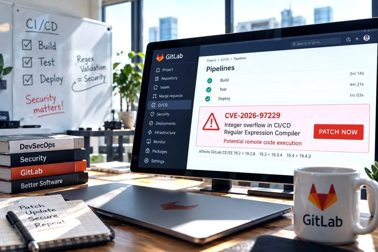 ❗️Критическая уязвимость в компиляторе регулярных выражений GitLab открывает путь к уда...