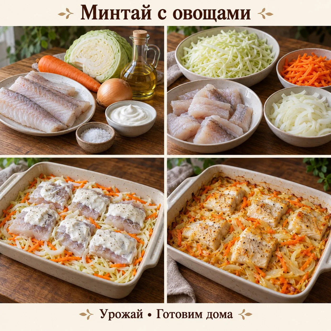 🐟 Минтай с овощами — ужин в одной форме