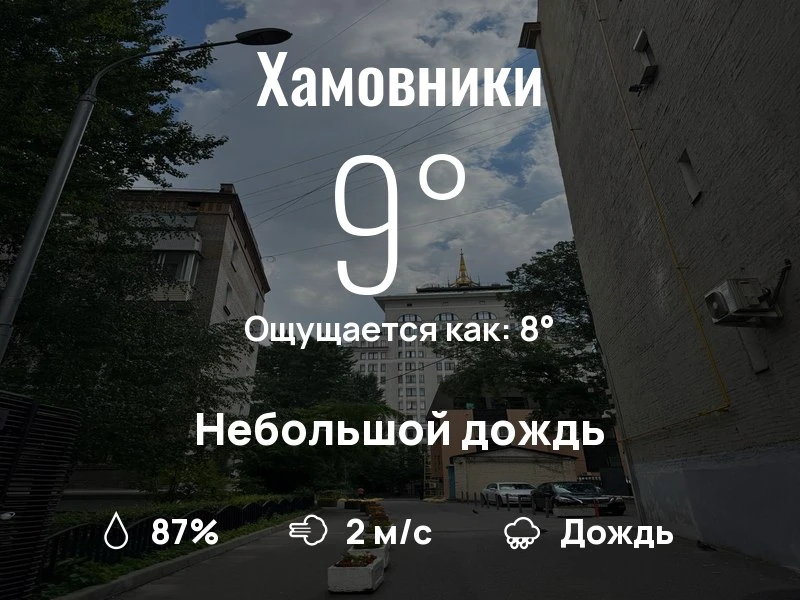 Что с погодой в Хамовниках?