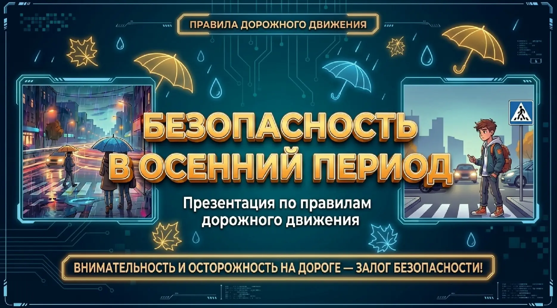 🚦 БЕЗОПАСНОСТЬ ДЕТЕЙ НА ДОРОГЕ В ОСЕННИЙ ПЕРИОД! 🍂