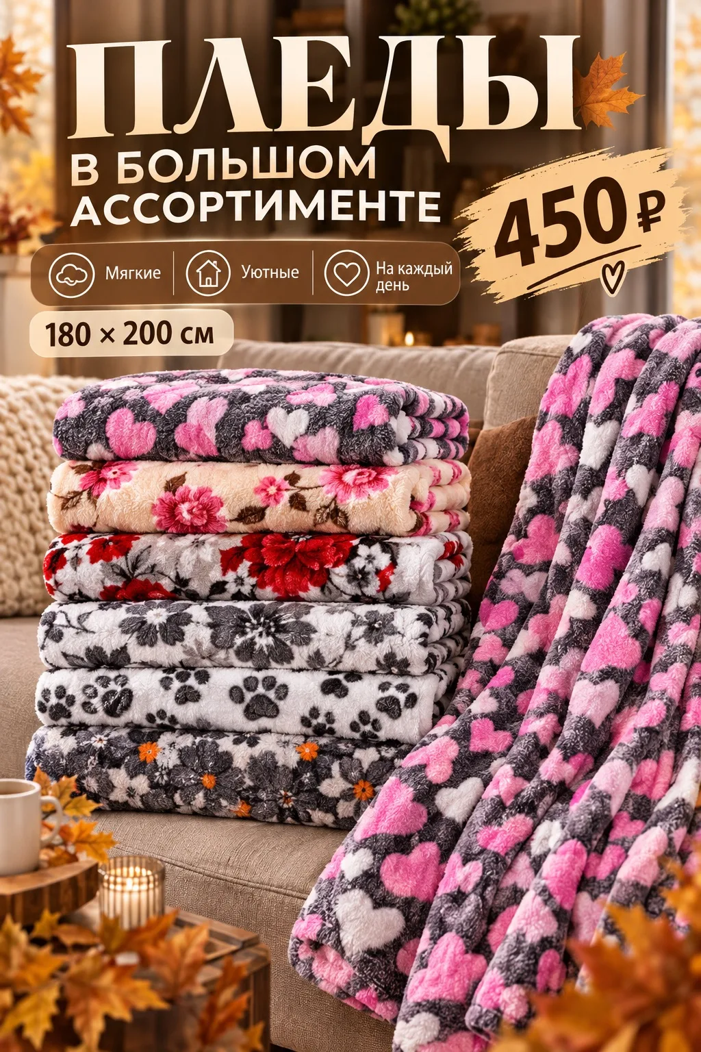 Пледы в большом ассортименте 🥰