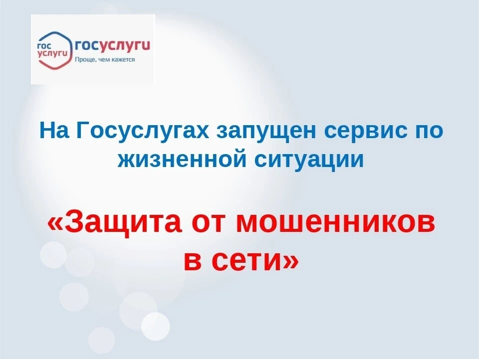 Госуслуги запустили защиту от сетевых мошенников