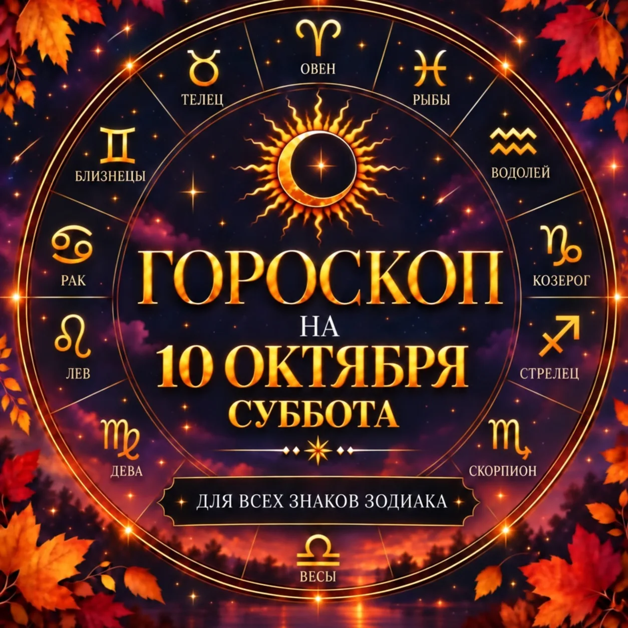 🔮 Гороскоп на 10 октября, субботу