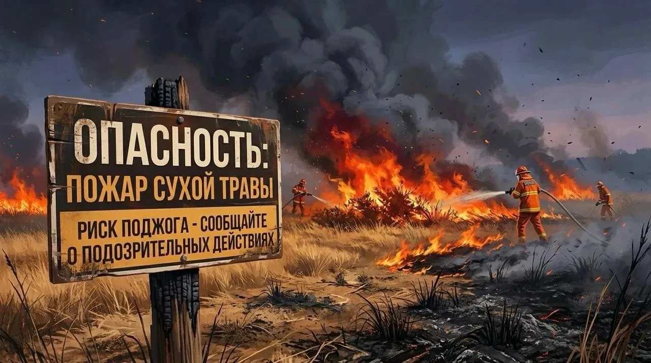 Сухая трава - источник смертельной угрозы❗️