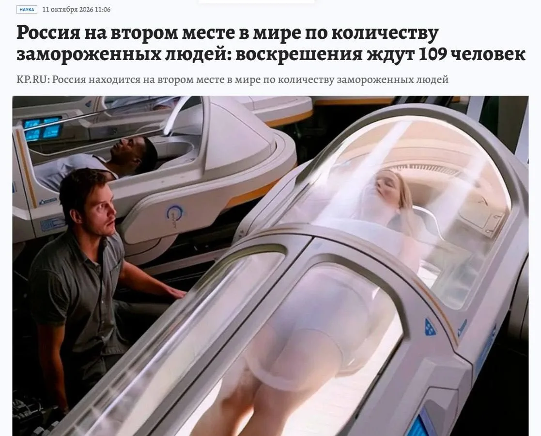 Россия на втором месте по числу людей на криосохранении