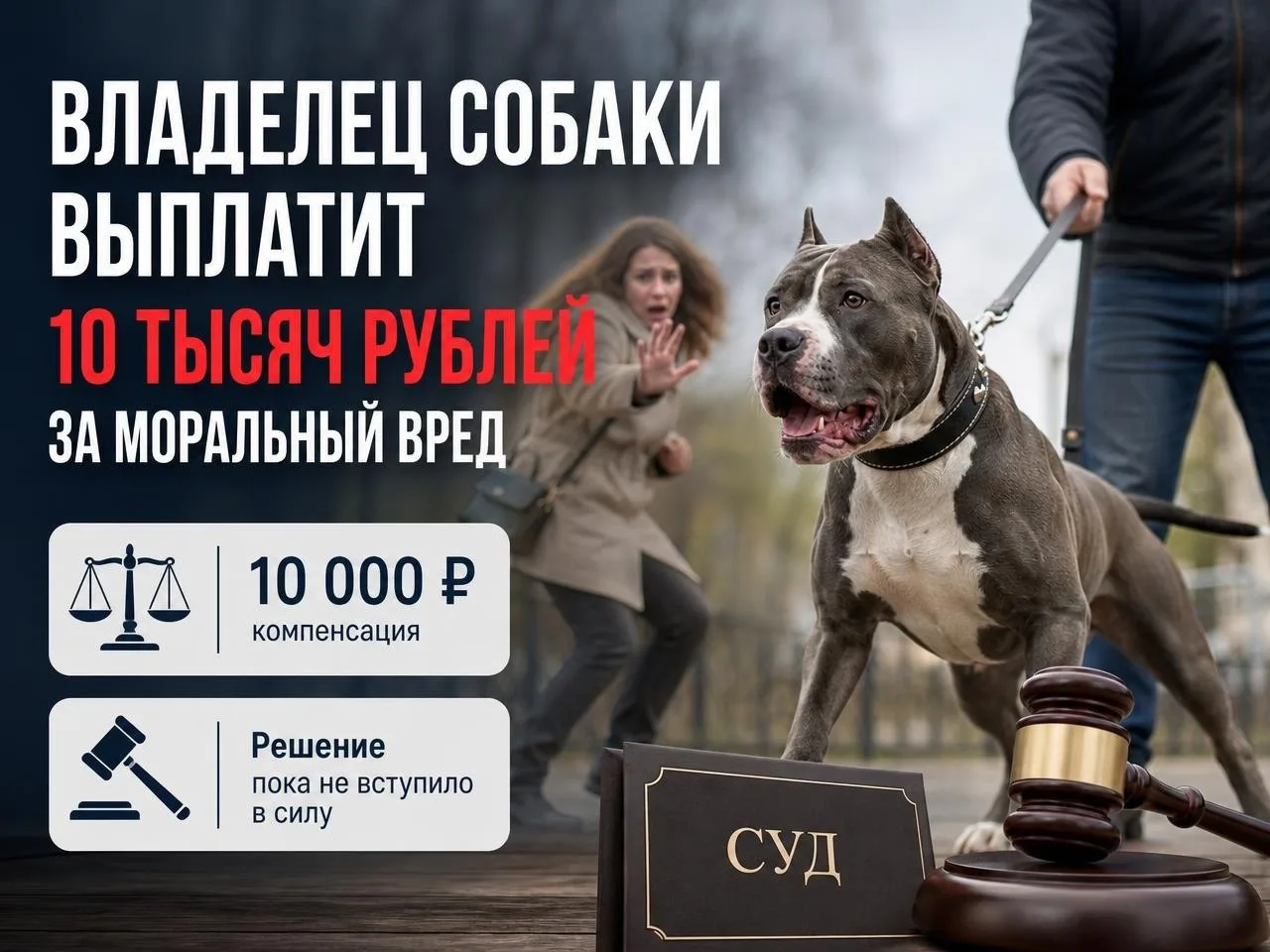 ⚖ В Спасске владелец собаки выплатит 10 тысяч рублей за моральный вред