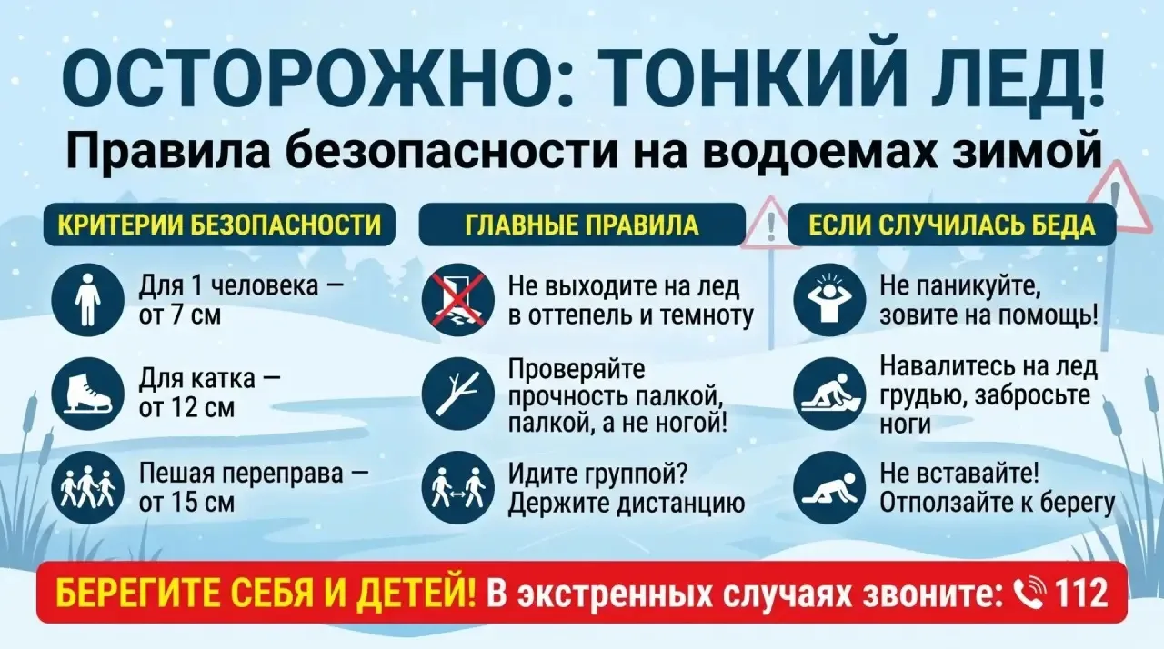 ❄️ Осторожно: тонкий лед!