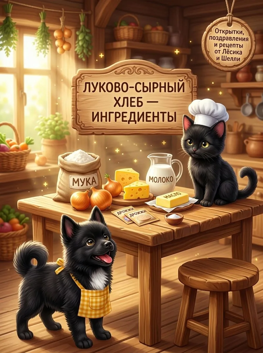 ДОМАШНИЙ КРУГЛЫЙ ХЛЕБ С ЗОЛОТИСТЫМ ЛУКОМ, СЫРОМ И ХРУСТЯЩЕЙ КОРОЧКОЙ 🍞🧅🧀✨