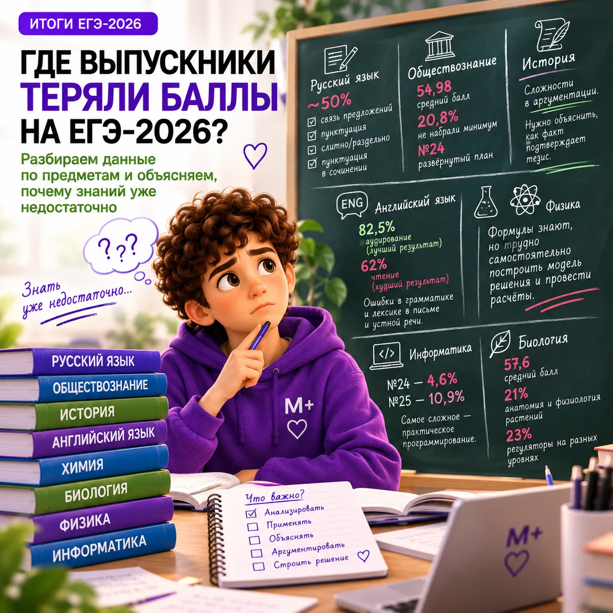 📊 ГДЕ ВЫПУСКНИКИ ТЕРЯЛИ БАЛЛЫ НА ЕГЭ-2026?
