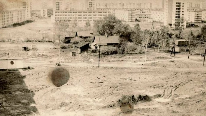 1972.Последние дома деревни Купчино.