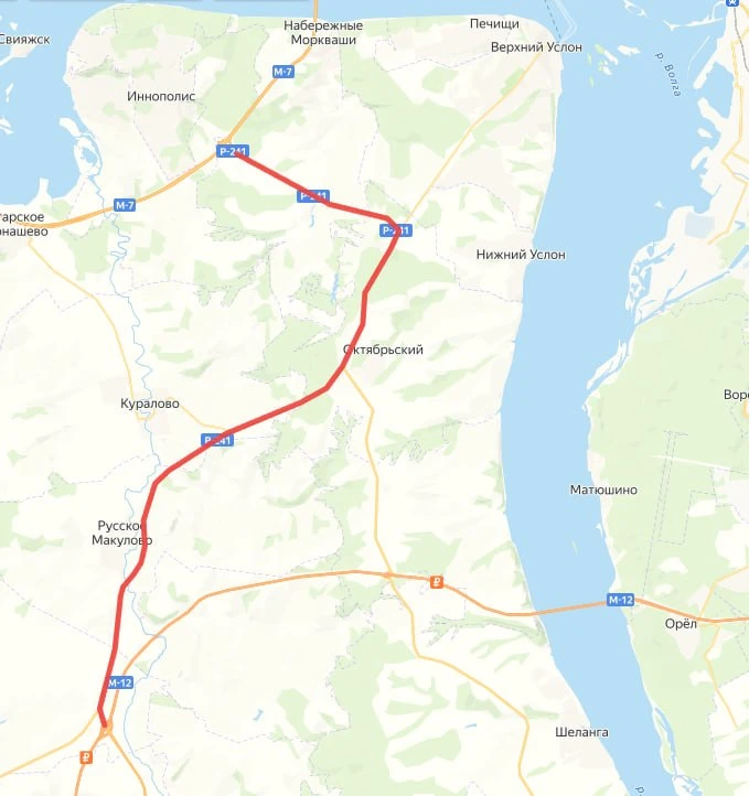 Трассу Иннополис - М12 расширят до 4х полос. Работы начнутся в следующем году.