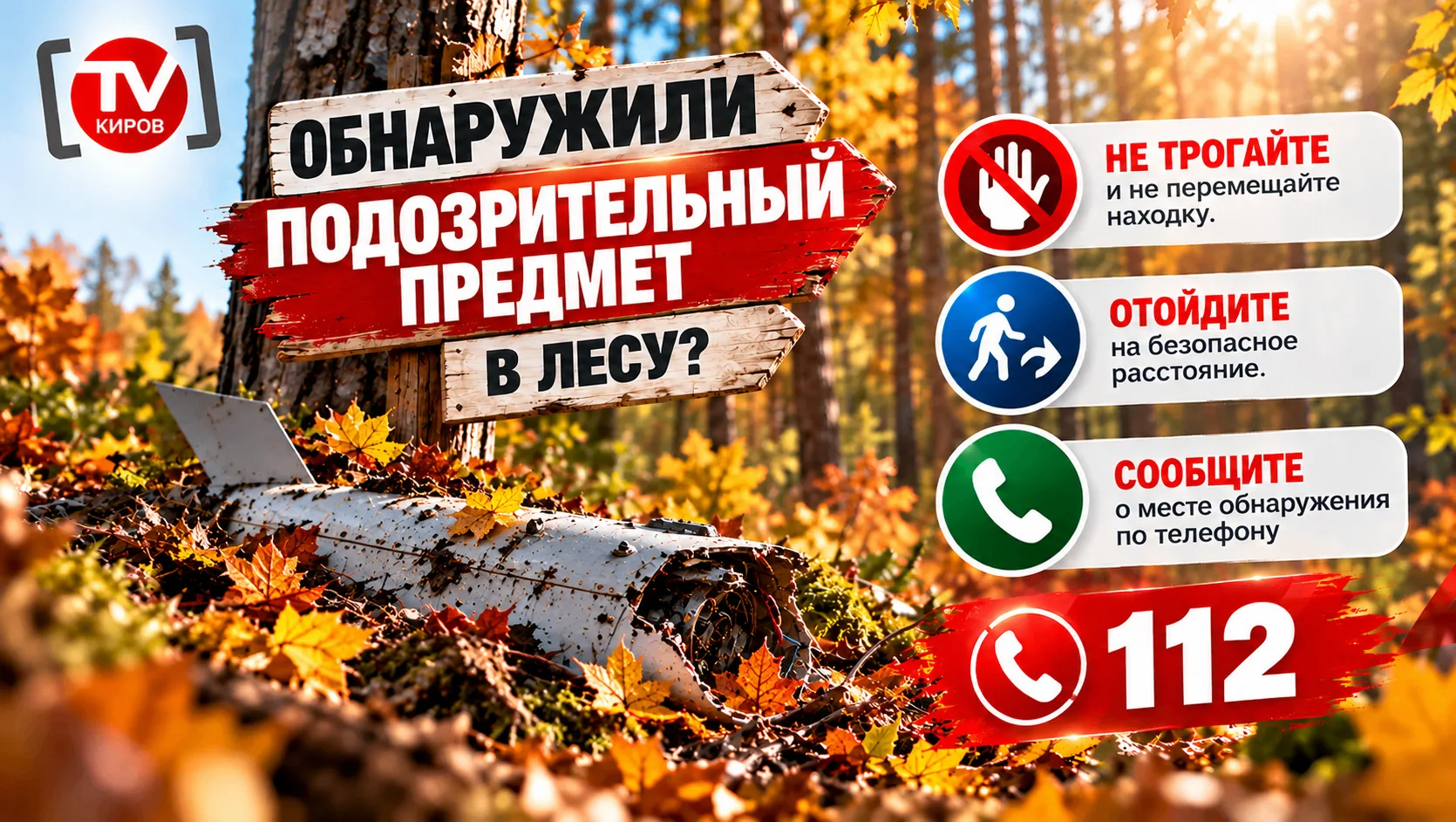 ⚠️ УФСБ просит калужан временно воздержаться от походов в лес