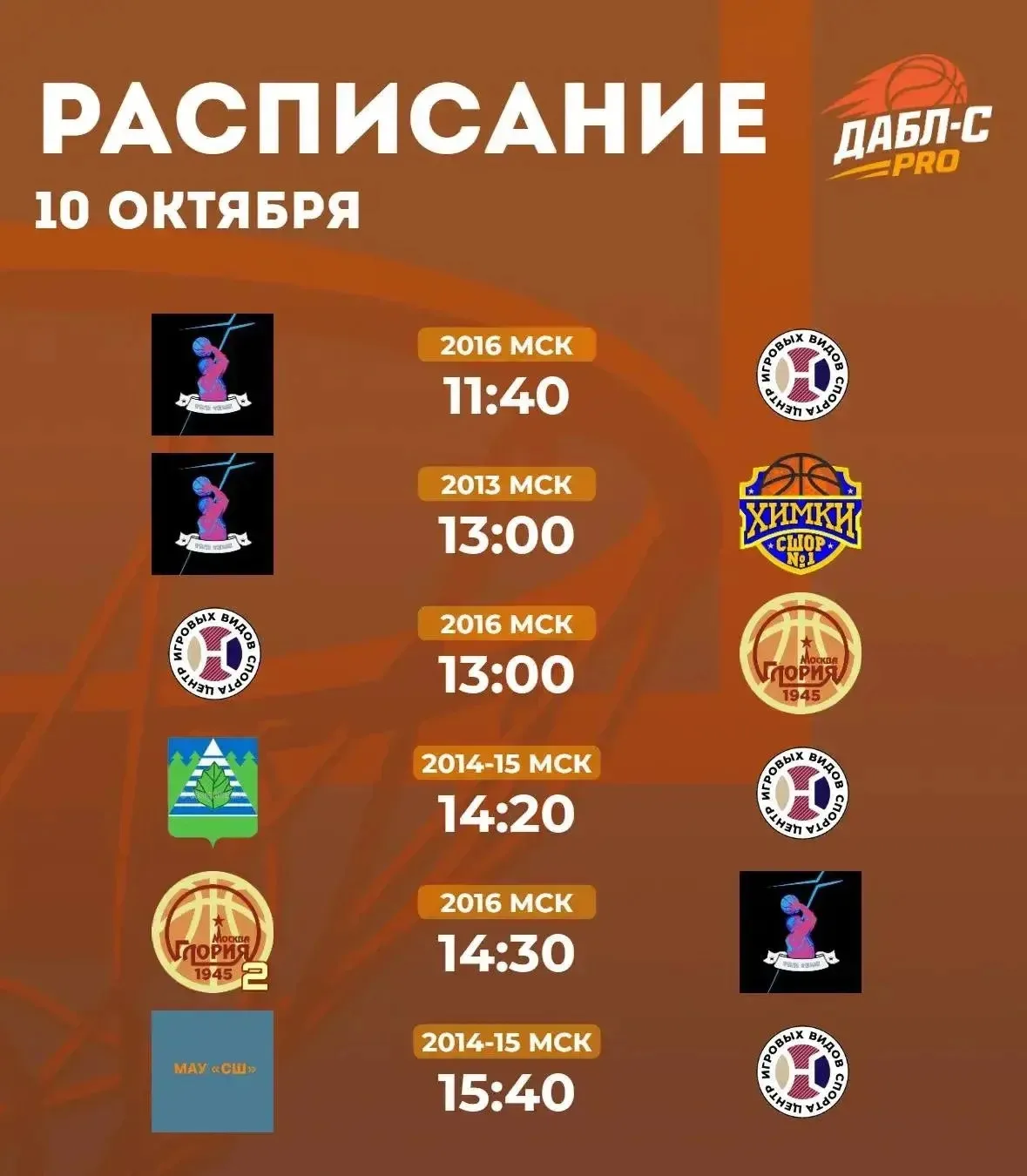 🏀Стартуем сегодня! Команда ЦИВС-2015/2016 на турнире в лиге «Дабл С»