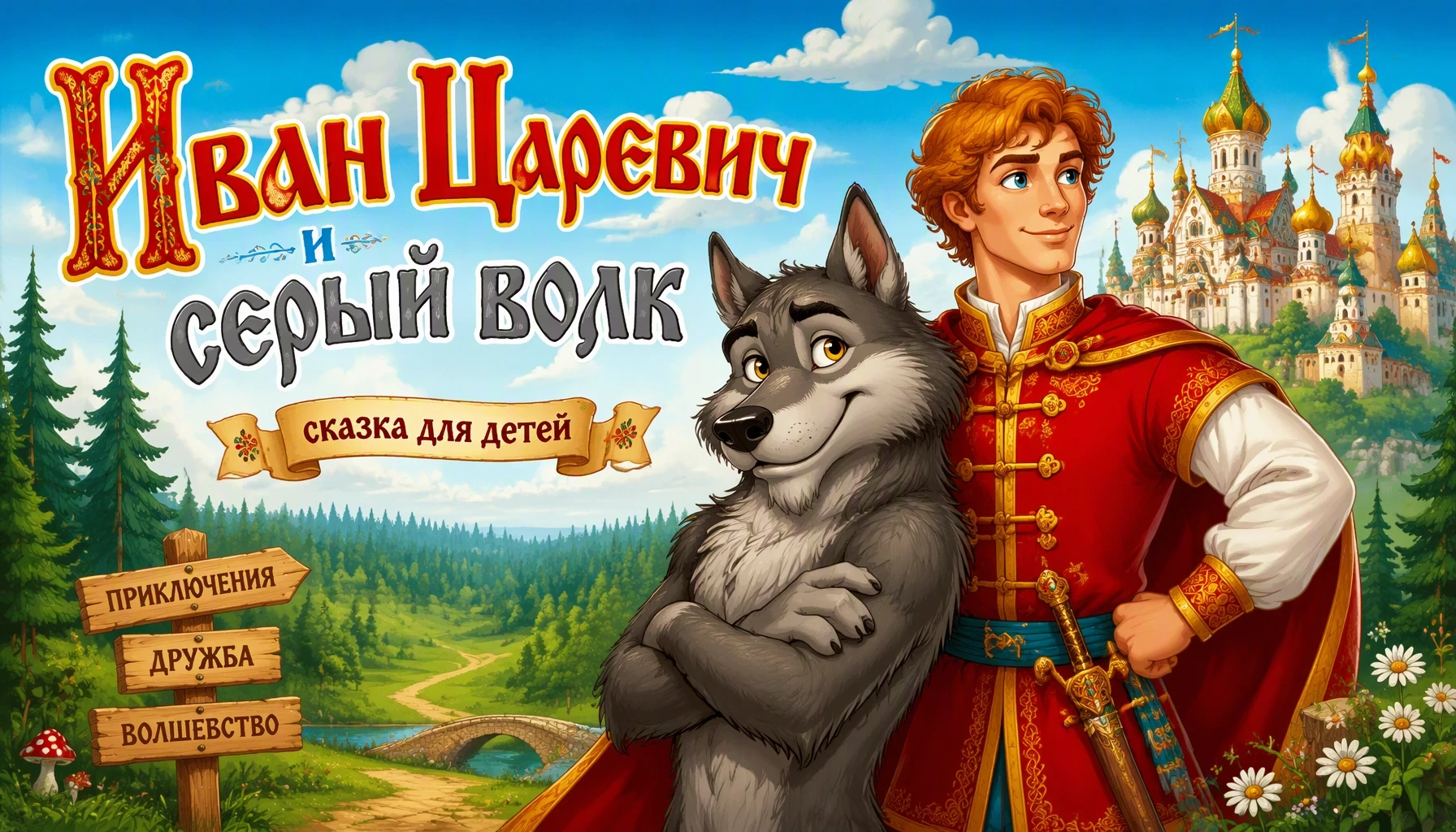 Иван Царевич и серый волк, сказка для детей