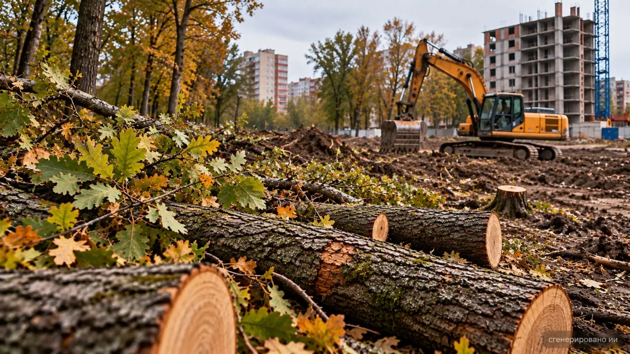 🤬 В Воронеже снова вырубают дубы ради новостроек: могут ли жители остановить работы?