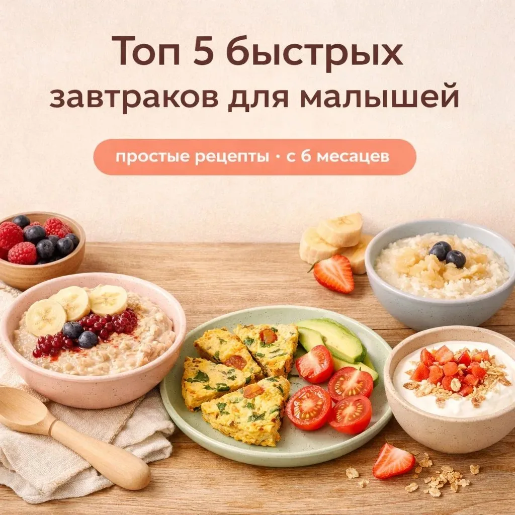 Топ-5 завтраков для малышей 6+ 🥣