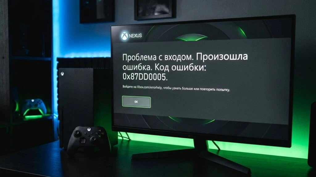 🪟 Xbox не пускает в аккаунт после обновления: ошибка 0x87DD0005