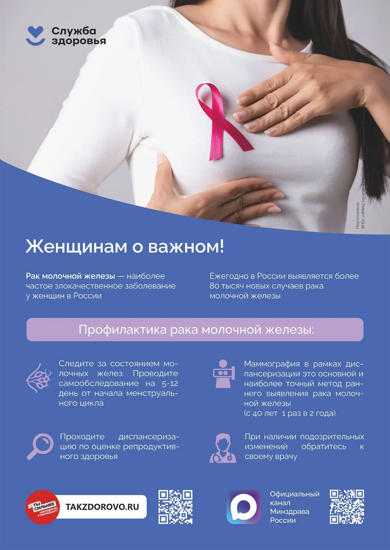 Позаботьтесь о себе — пройдите диспансеризацию по оценке репродуктивного здоровья.