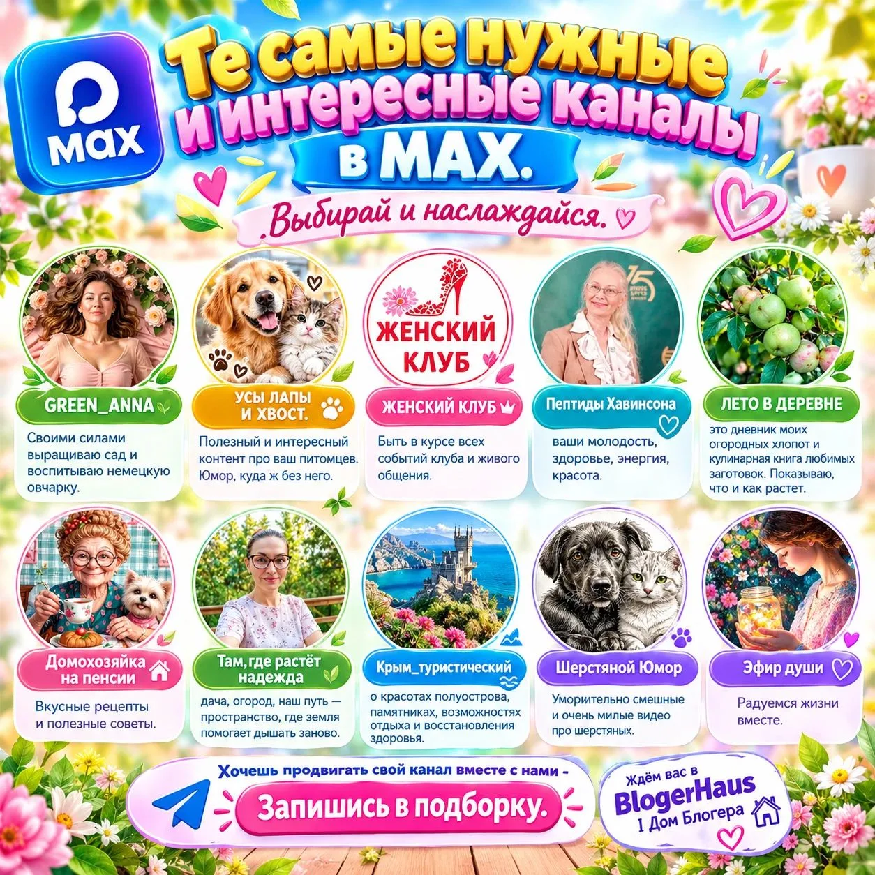 Те самые нужные и интересные каналы. Выбирай и наслаждайся.