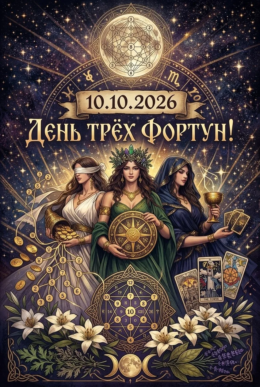 🔮 10.10.2026 - ДЕНЬ ТРЁХ ФОРТУН!