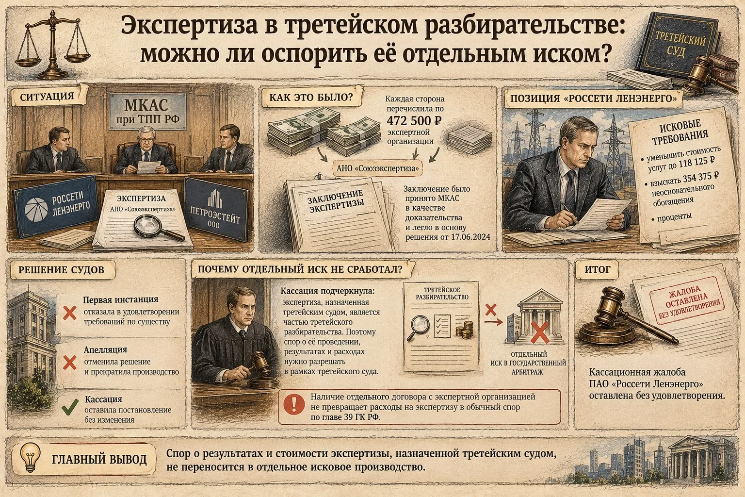 ⚖️ Экспертиза в третейском разбирательстве: можно ли оспорить её отдельным иском?