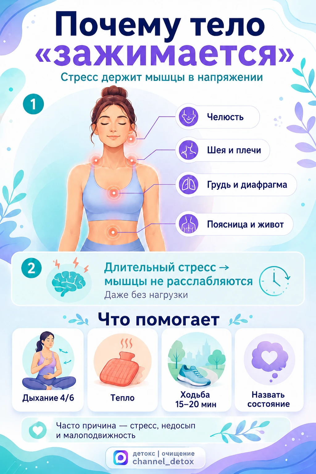 🌿 Психосоматика: почему тело «зажимается»
