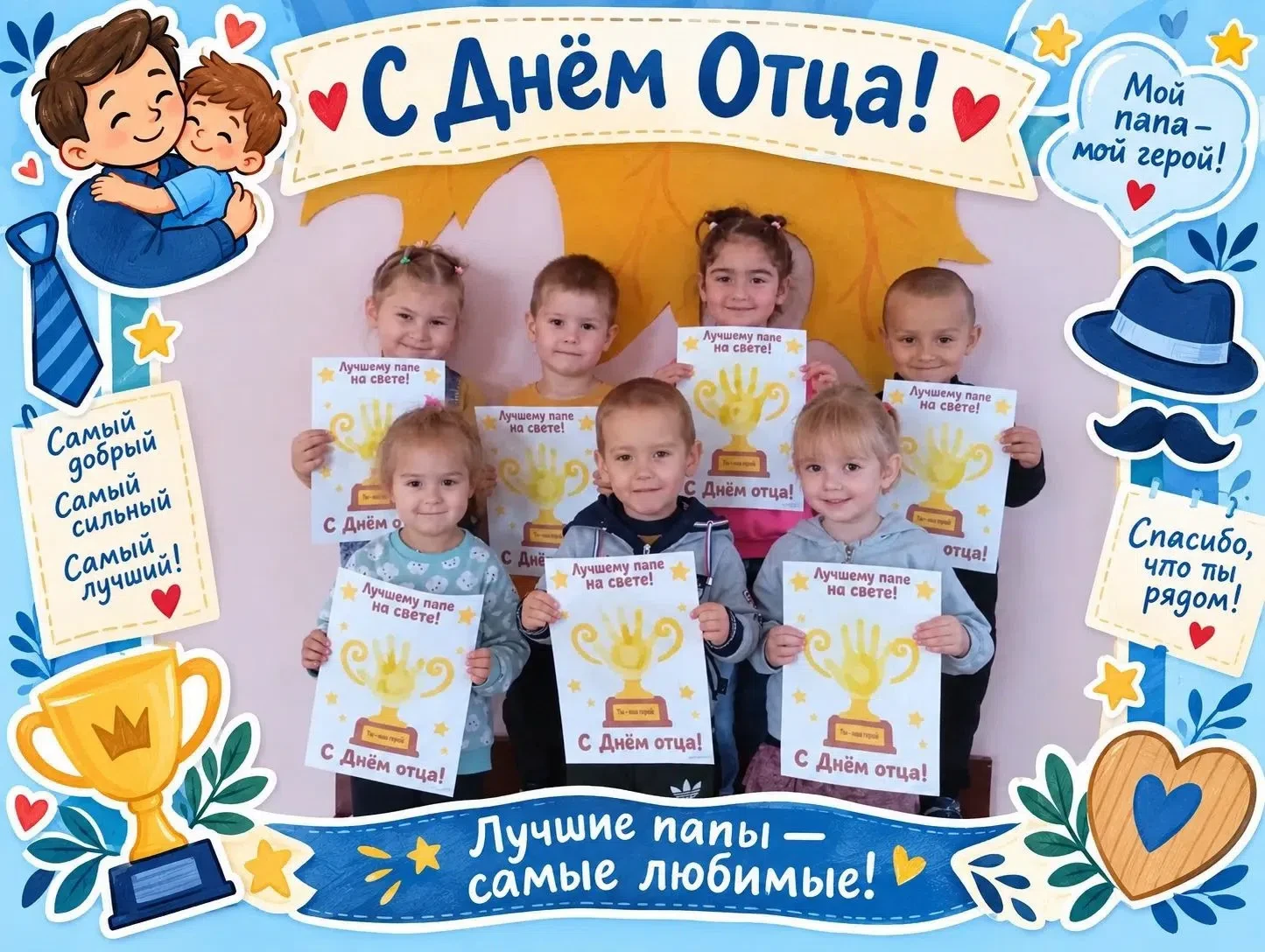 💯 Папа - главный герой детских рисунков