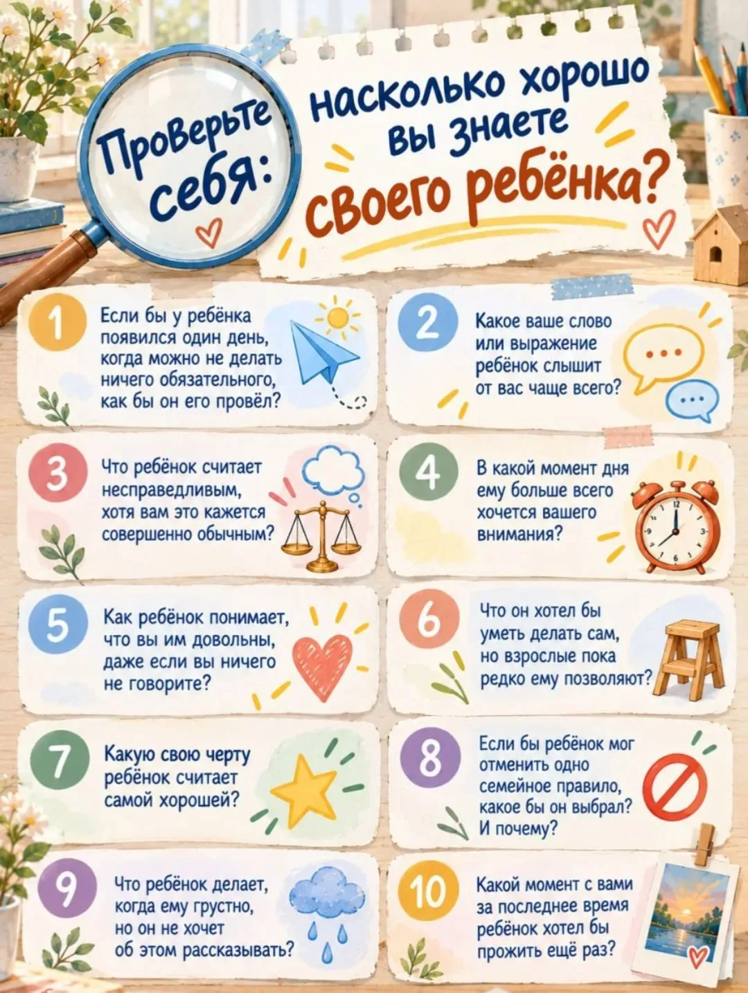 🧩 А насколько хорошо вы на самом деле знаете своего ребёнка?
