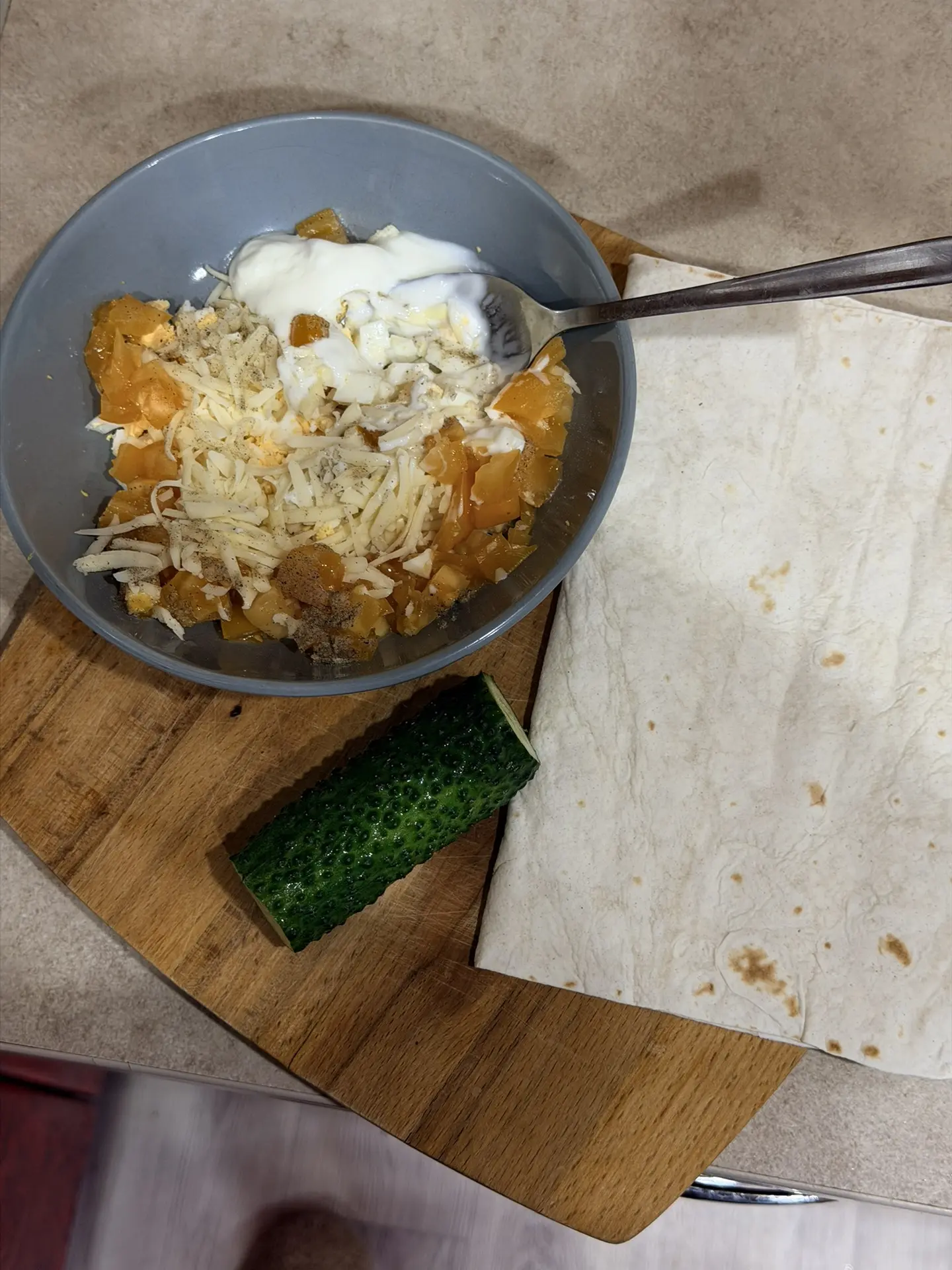 🌯 Делаем хрустящий лаваш с сыром и яйцом