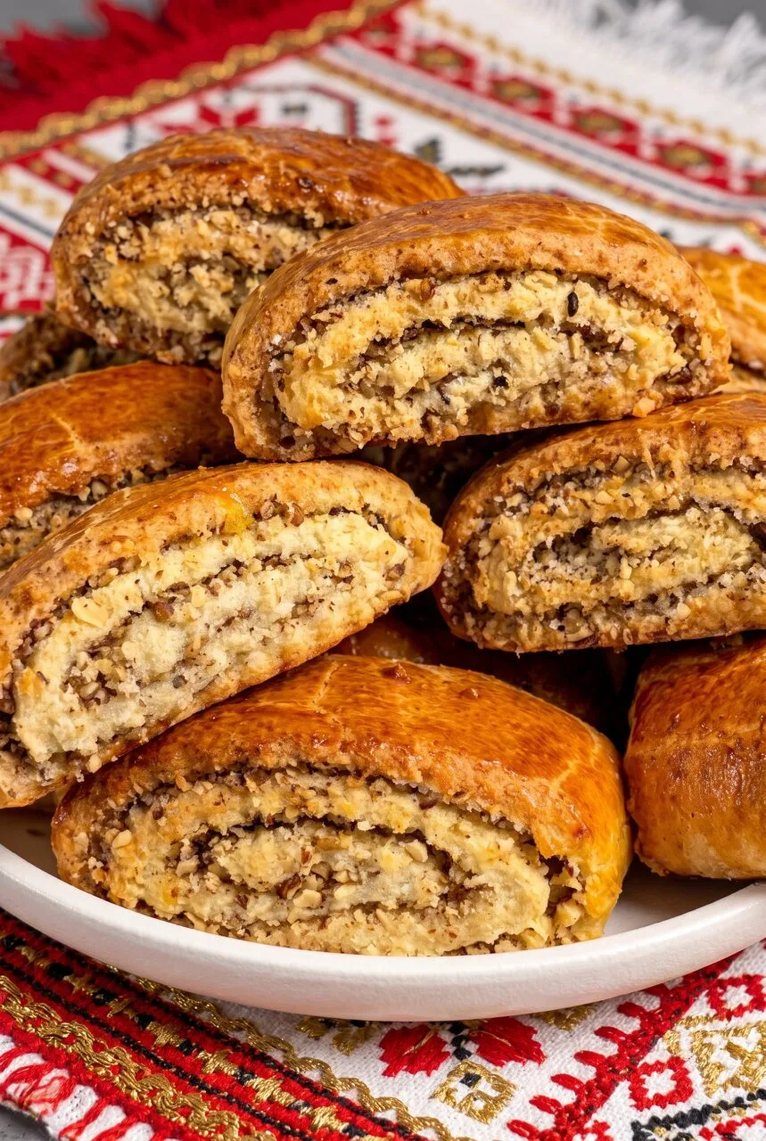 ТВОРОЖНАЯ ГАТА С ГРЕЦКИМИ ОРЕХАМИ И СЛОИСТОЙ РАССЫПЧАТОЙ НАЧИНКОЙ ДЛЯ ВКУСНОГО ДОМАШНЕГ...