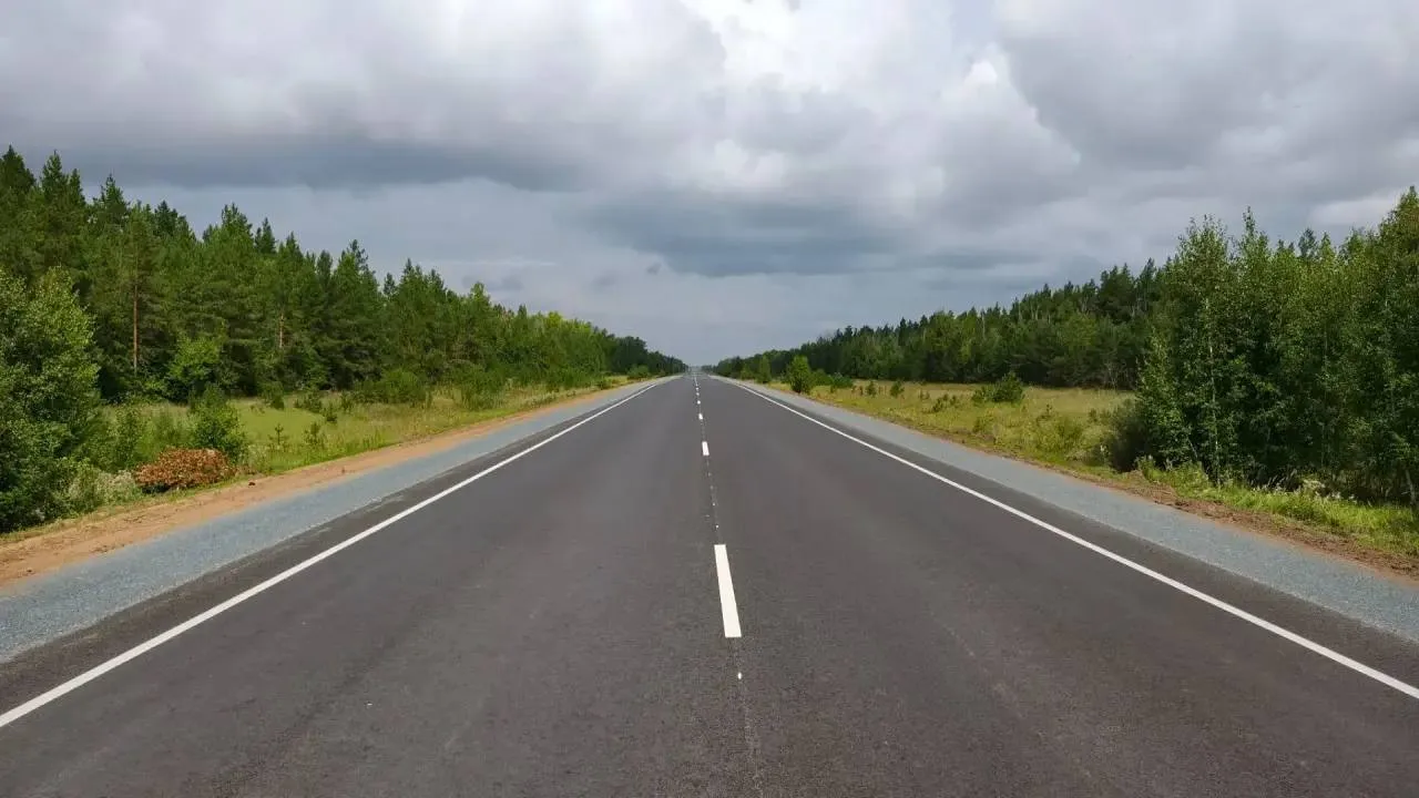Завершился ремонт участка дороги Омск – Русская Поляна.