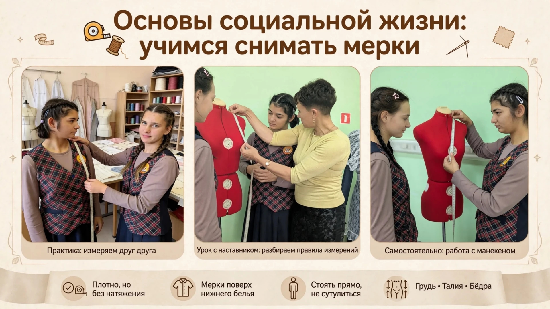 📏 Сантиметр — в помощь! Урок самостоятельности в Куртамышском СУВУ 👗👠