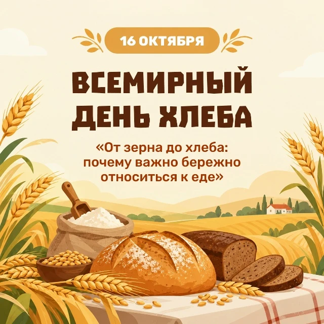 📝Сегодня 16 октября - Всемирный день хлеба.