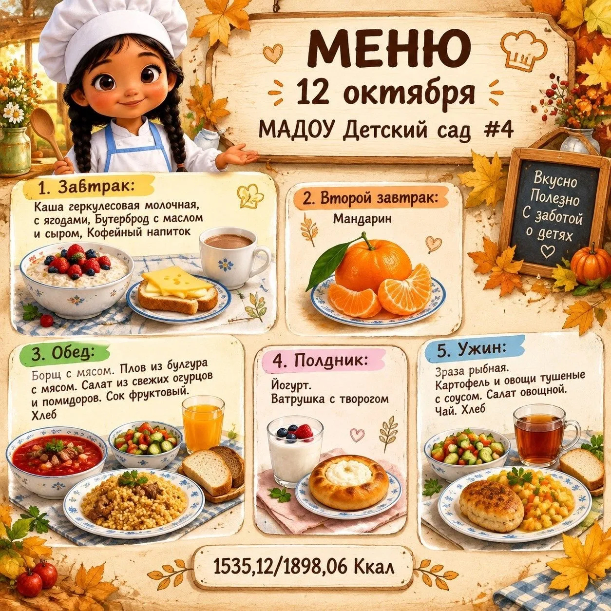 Что на тарелке у наших малышей сегодня?