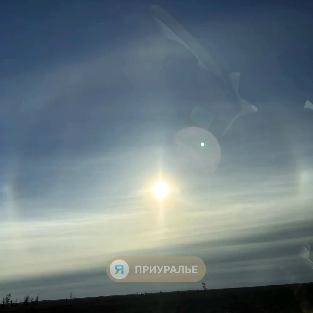 ☀Необычное природное явление удивило очевидцев на дороге Аксарка — Салехард