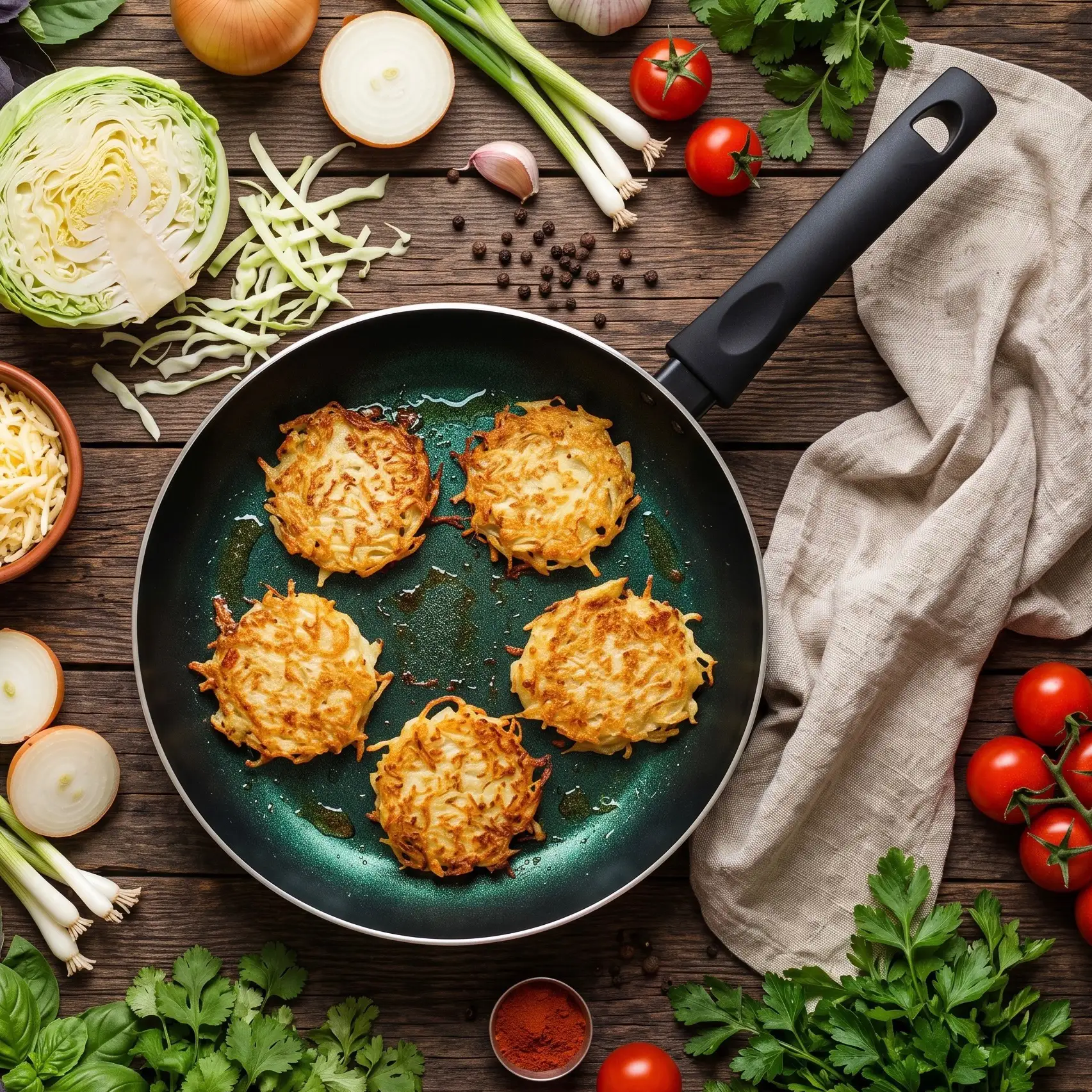 🥬 КАПУСТНЫЕ ОЛАДЬИ С СЫРОМ