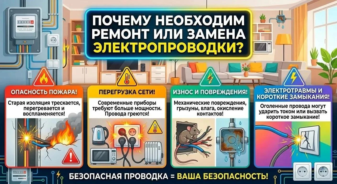 ⚡ Электропроводка не всегда подаёт заметные сигналы — поэтому о ней важно заботиться за...