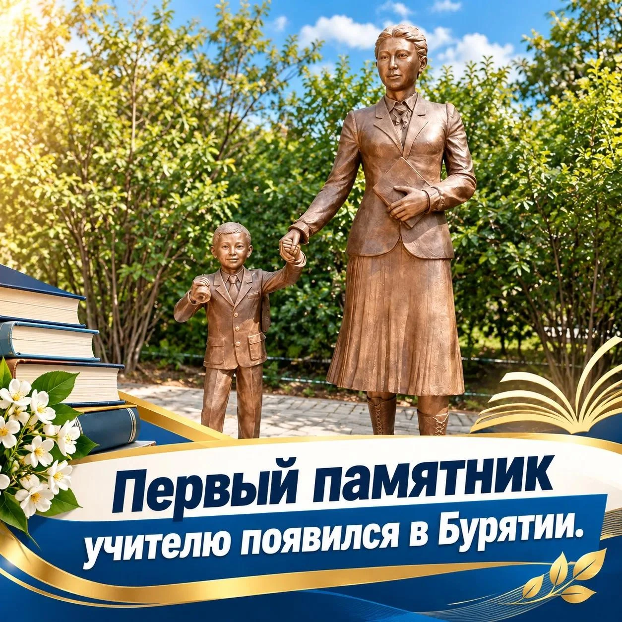🎉 Первый памятник Учителю появился в Бурятии