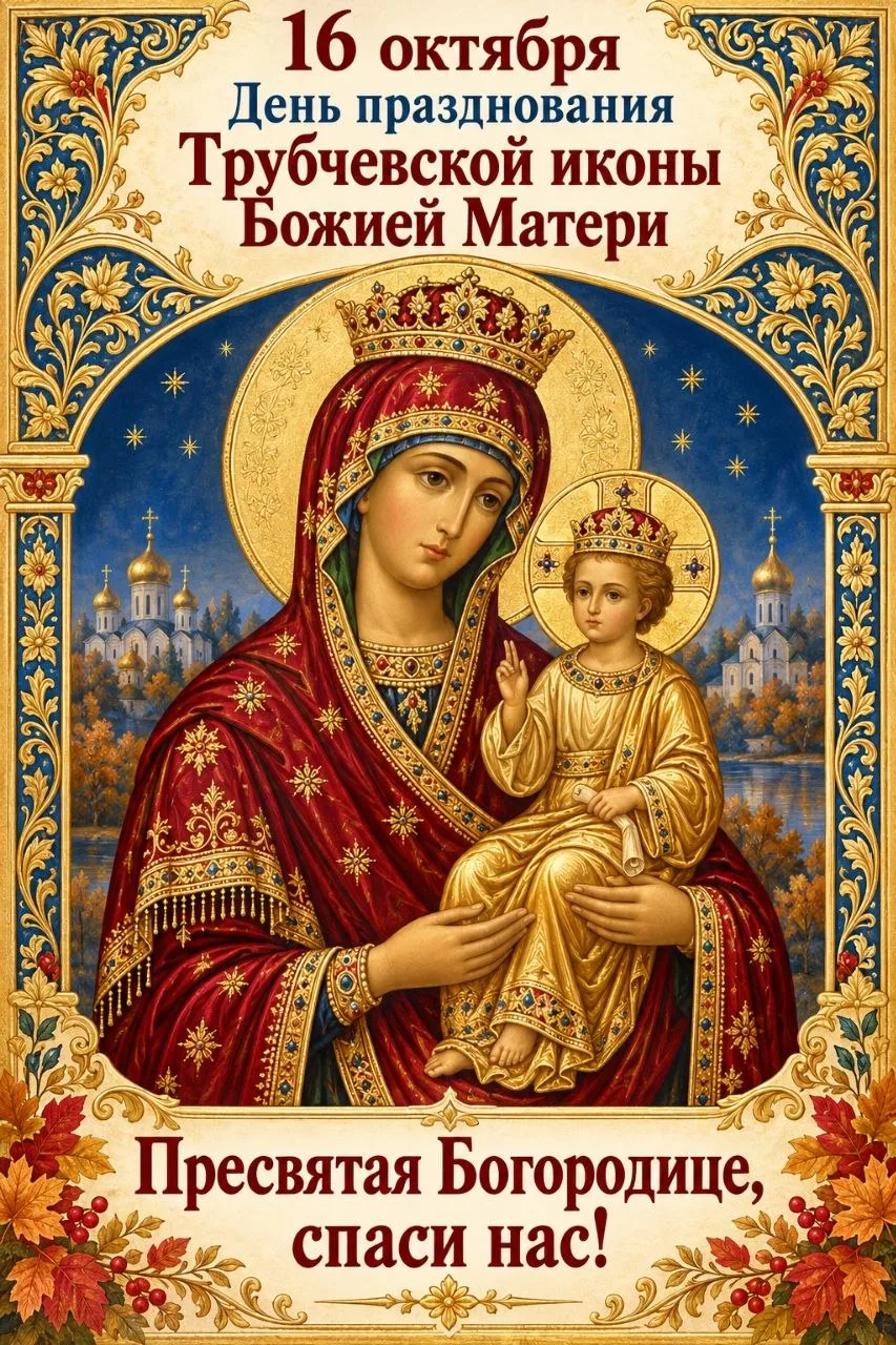 🕊 16 октября - Празднуется Икона Божией Матери Трубчевская, считается чудотворной, свя...