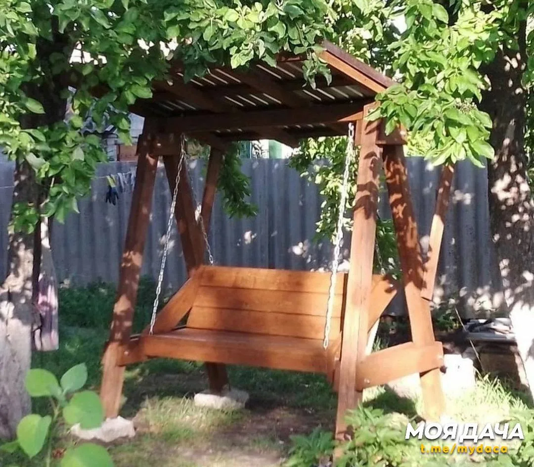 Качели на участке — процесс создания 🛋