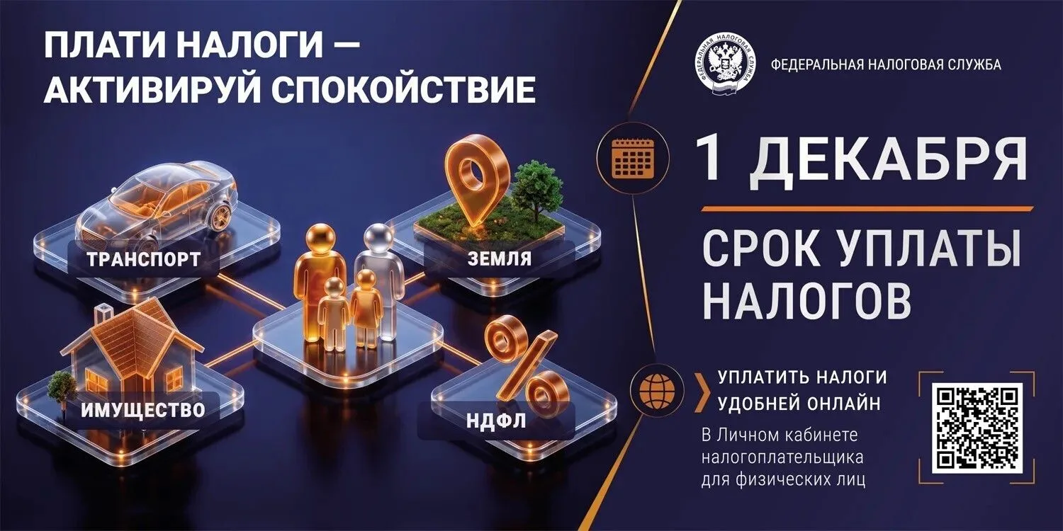Оплатите налоги до 1 декабря!