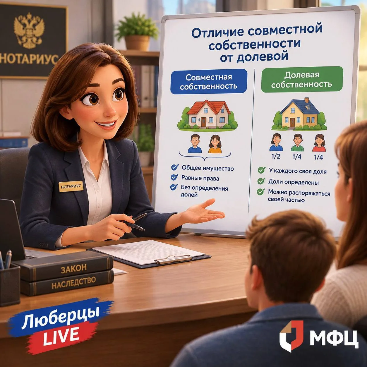 Отличие совместной собственности от долевой без погружения в детали не очевидно: и в од...