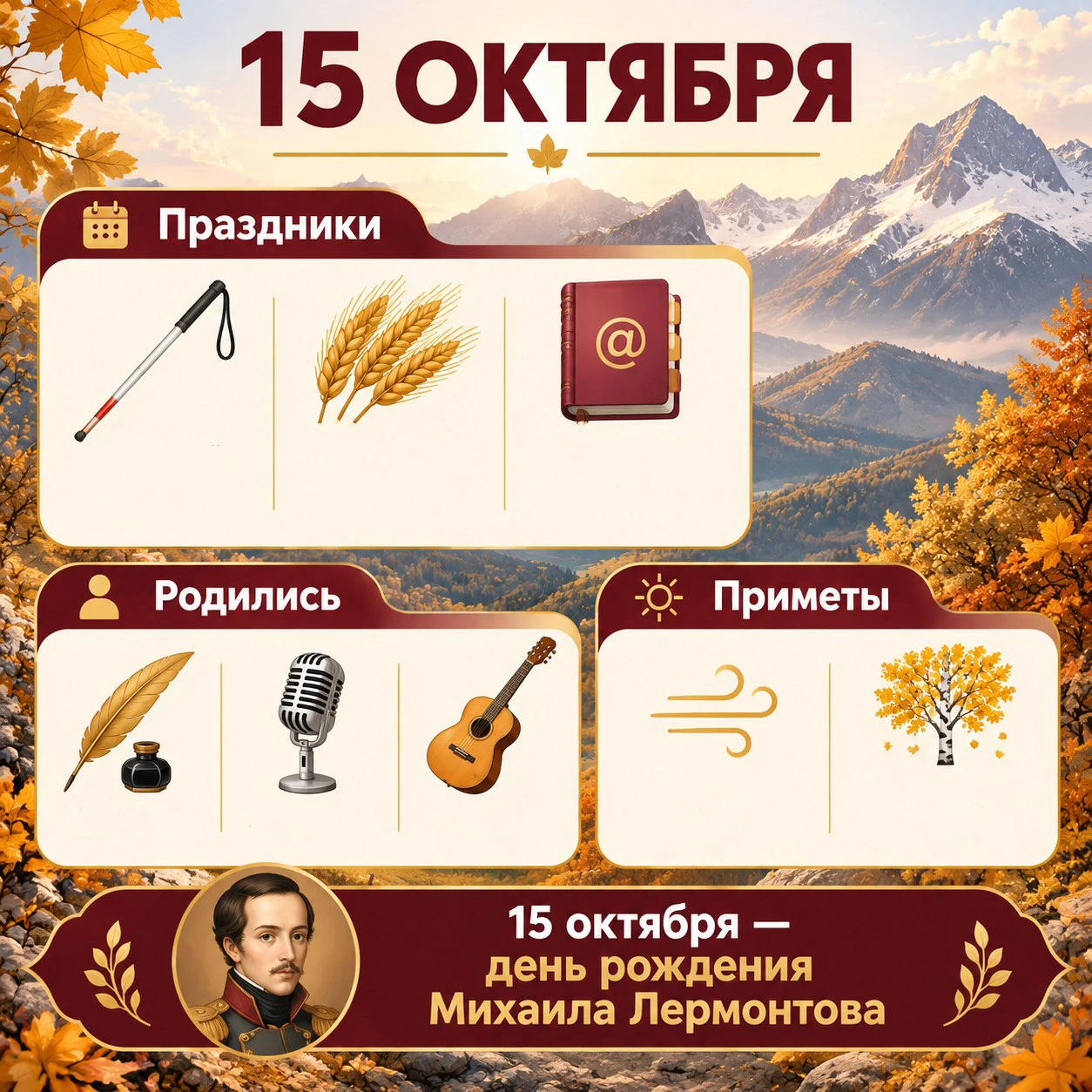 📅 А какой сегодня день? 15 октября 2026