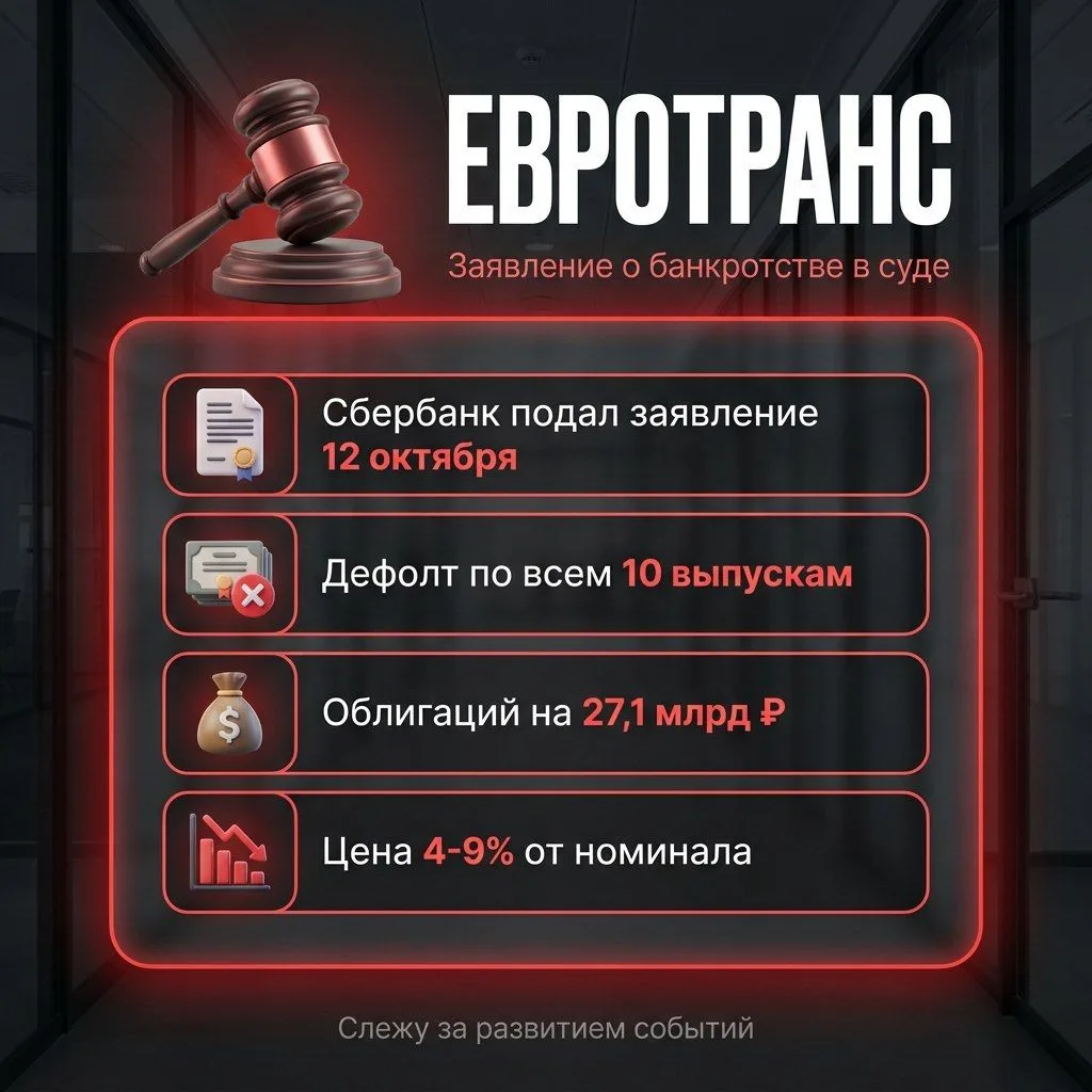 «ЕвроТранс»: Сбербанк подал заявление о банкротстве