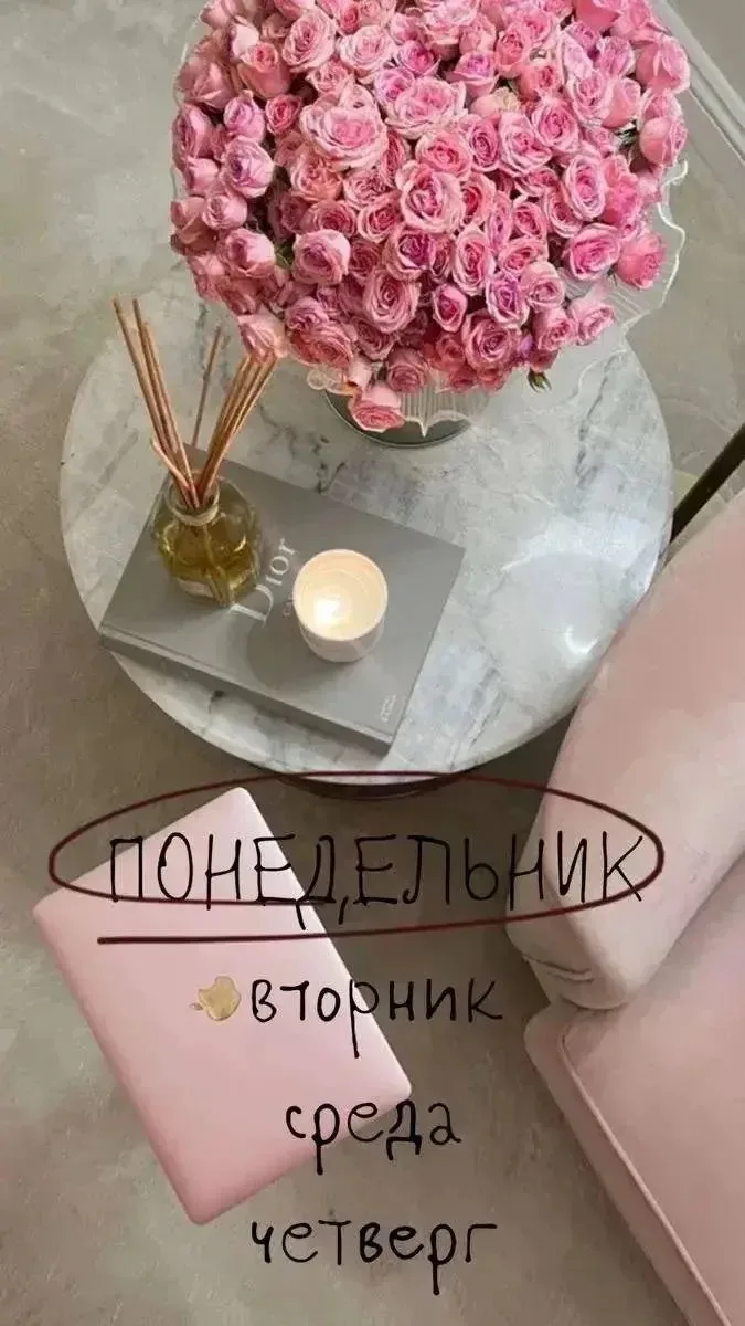 • План на понедельник: