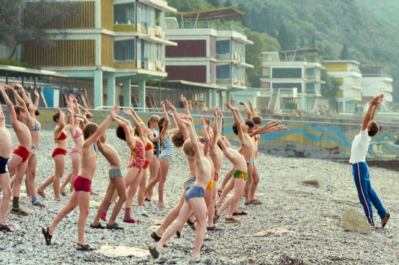 Пионеры на зарядке, Артек, 1980-е.
